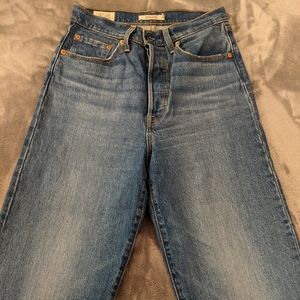 Levi's Ribcage Ankle Straight (med blue)